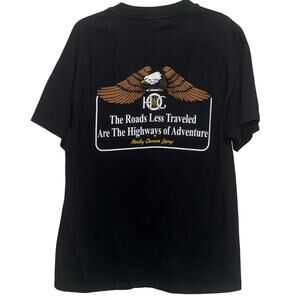 Vintage 90’s Black Harley Davidson HOG Owners Group Short Sleeve Tee Shirt Large
